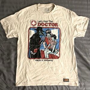 White Steven Rhodes “Let’s Visit The DOCTOR” T-shirt